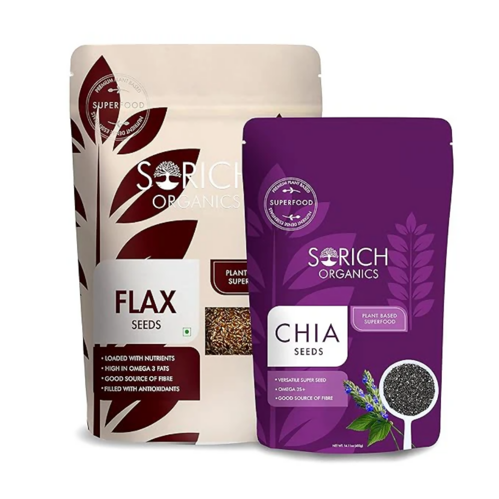 Sorich Organics Raw Chia Seeds and Flax Seeds - Safuron