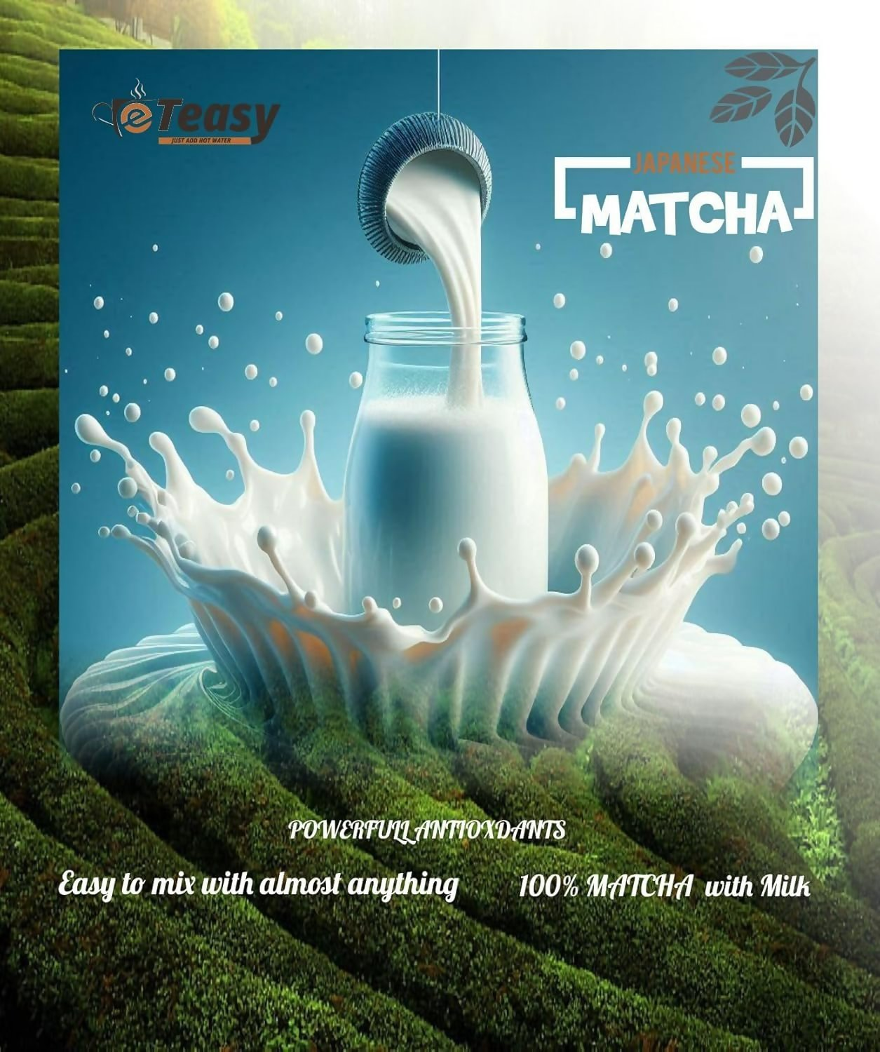 Eteasy Japanese Matcha Sonti Mix Milk Drink Kashmiri Kesar Saffron Mix Powder Eteasy