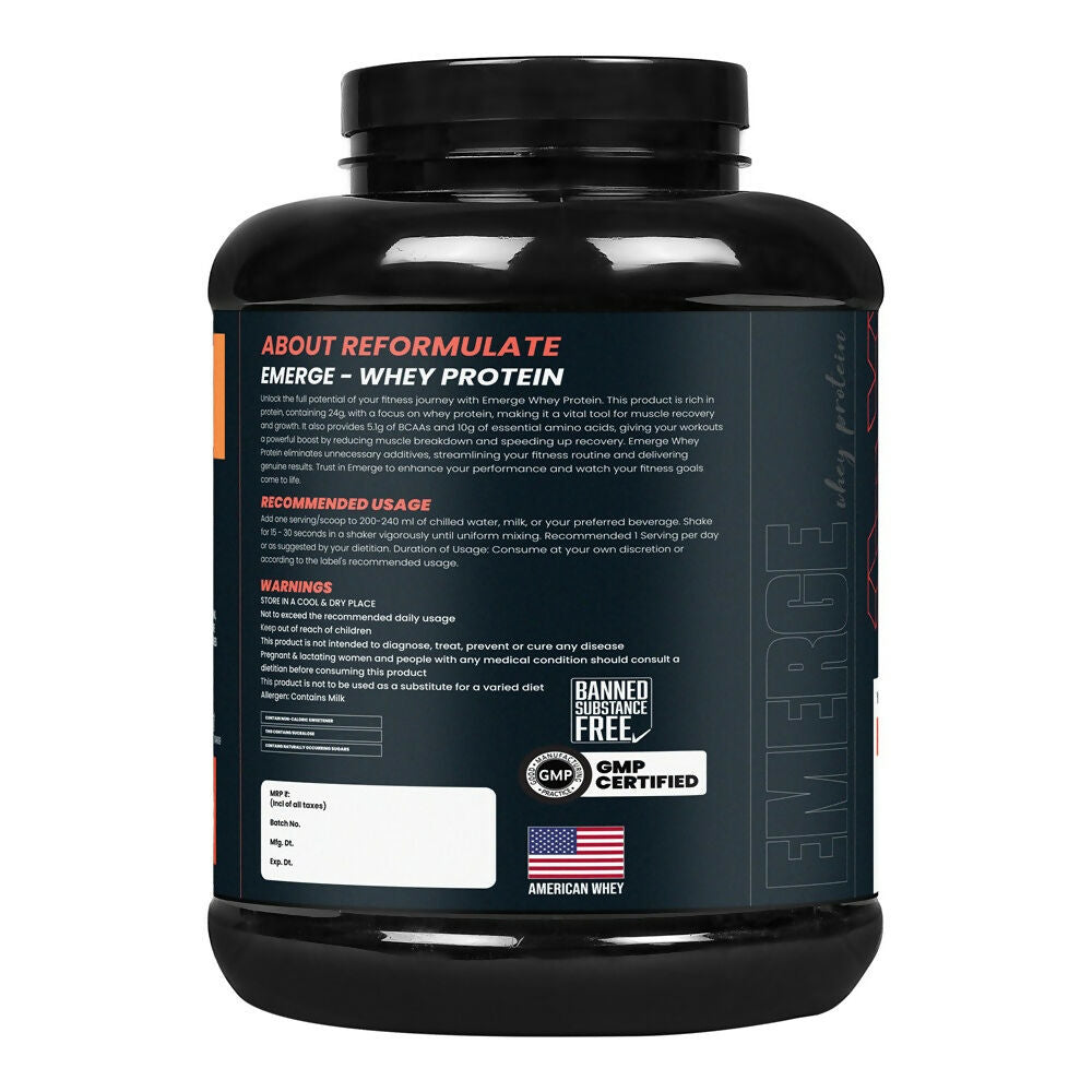 Reformulate Emerge I Whey Protein I Your Daily Meal Replacement Formula I 20 G I Protein I 5.1 G Bcaa's I 10 G Eaa's - Chocolate Reformulate