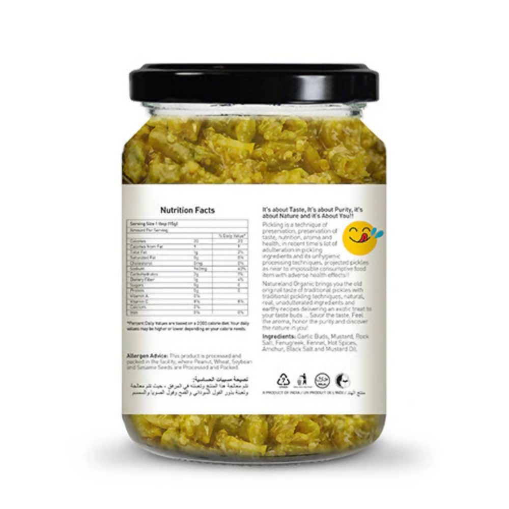 Nature Land Organics Green Chilli Pickle Nature Land Organics