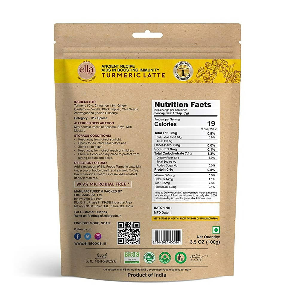 Ella Foods Turmeric Latte Ella Foods