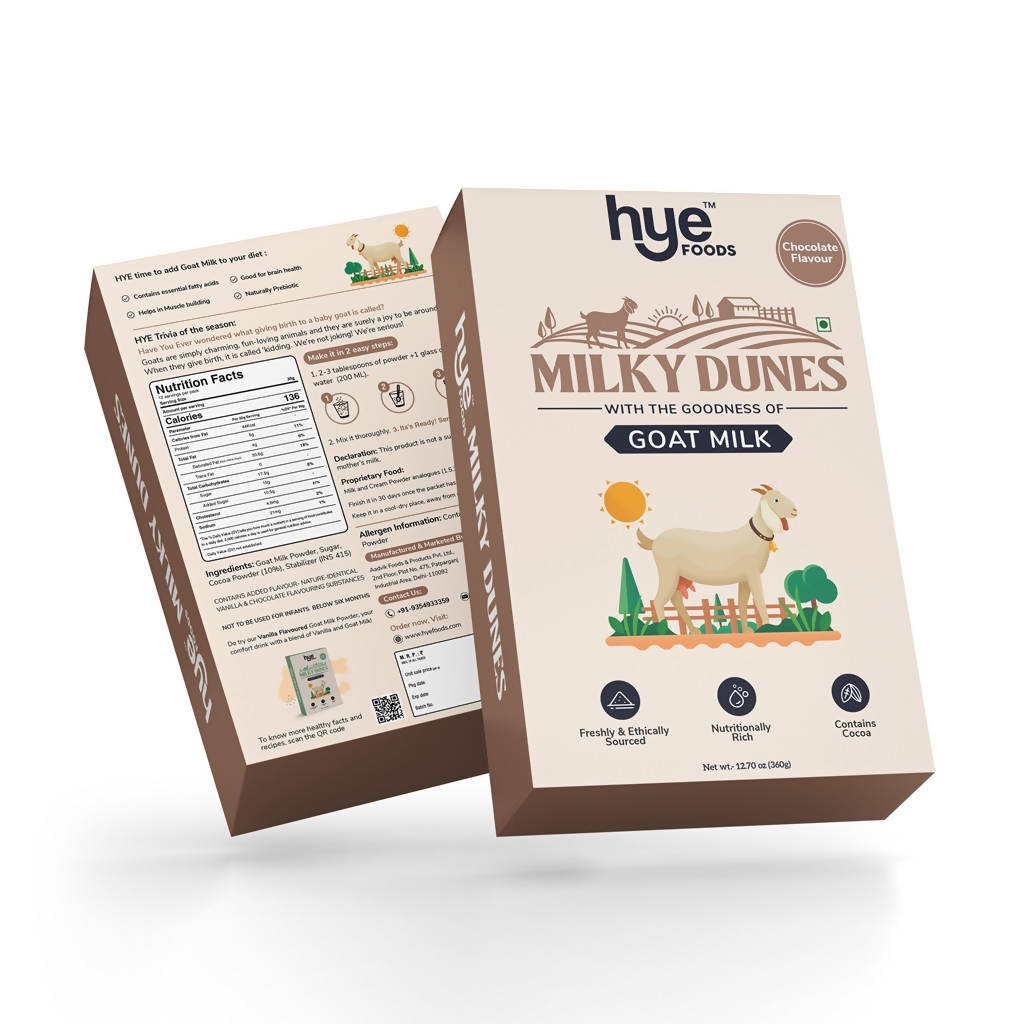 Hye Foods Milky Dunes Goat Milk Powder - Chocolate Flavour Aadvik