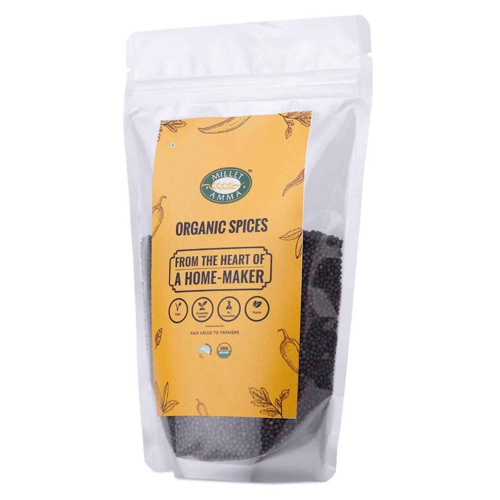 Millet Amma Organic Mustard Black Big Seeds Millet Amma