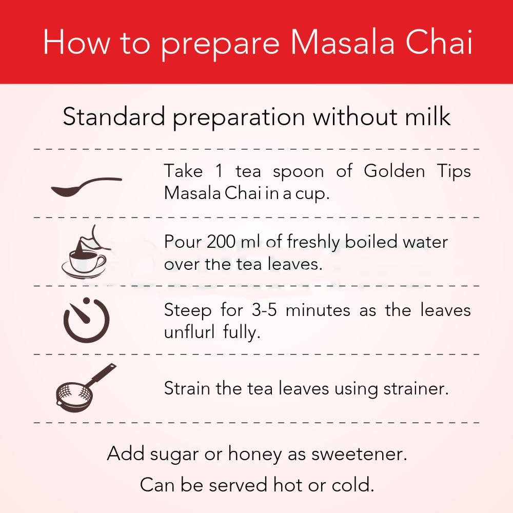 Golden Tips Masala Chai India's Authentic Spiced Tea Golden Tips