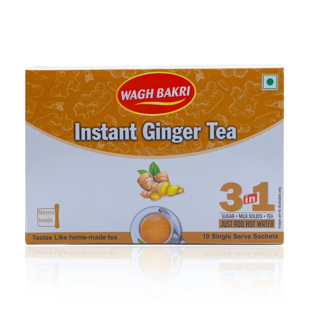 Wagh Bakri Ginger Instant Tea Premix - No Added Sugar - Safuron