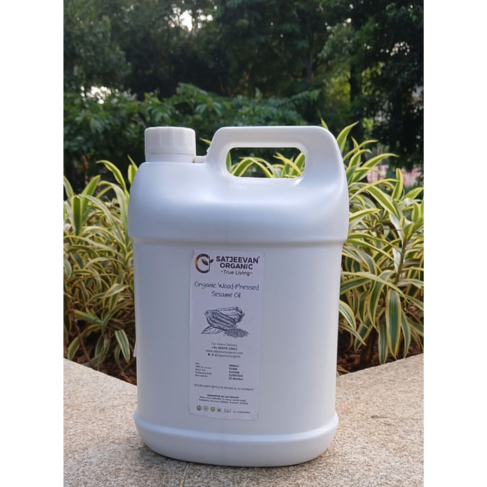 Satjeevan Organic Wood-Pressed Sesame Oil - Safuron
