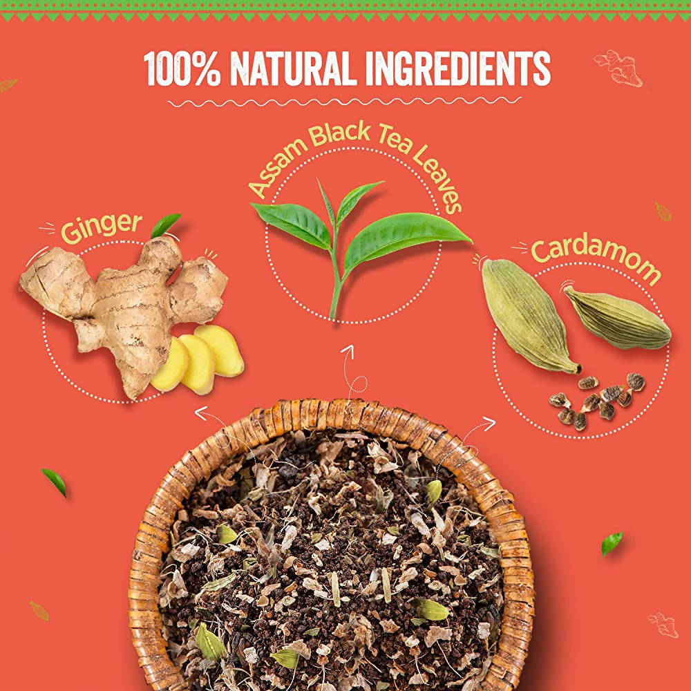 Chaayos Adrak Elaichi Tea Powder (Ginger & Cardamom) Chaayos
