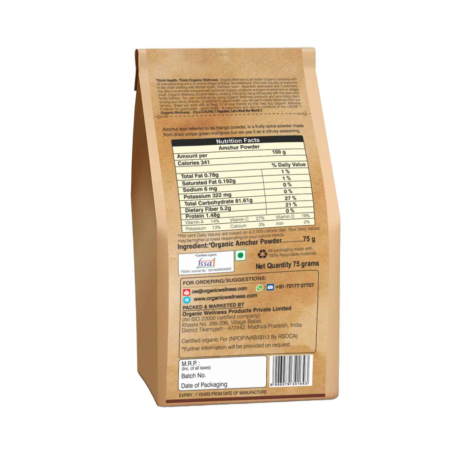 Organic Wellness Amchur Powder Organic Wellness