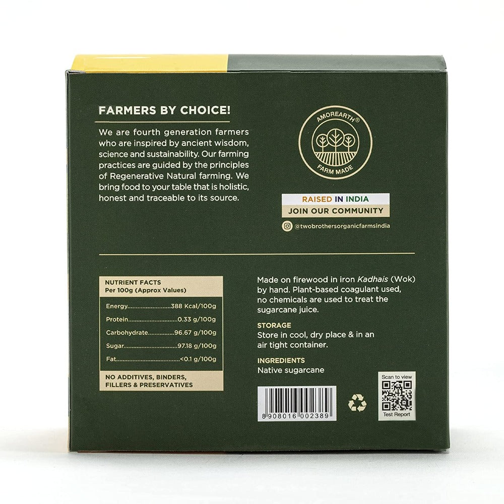 Two Brothers Organic Farms Sugarcane Jaggery Two Brothers Organic Farms