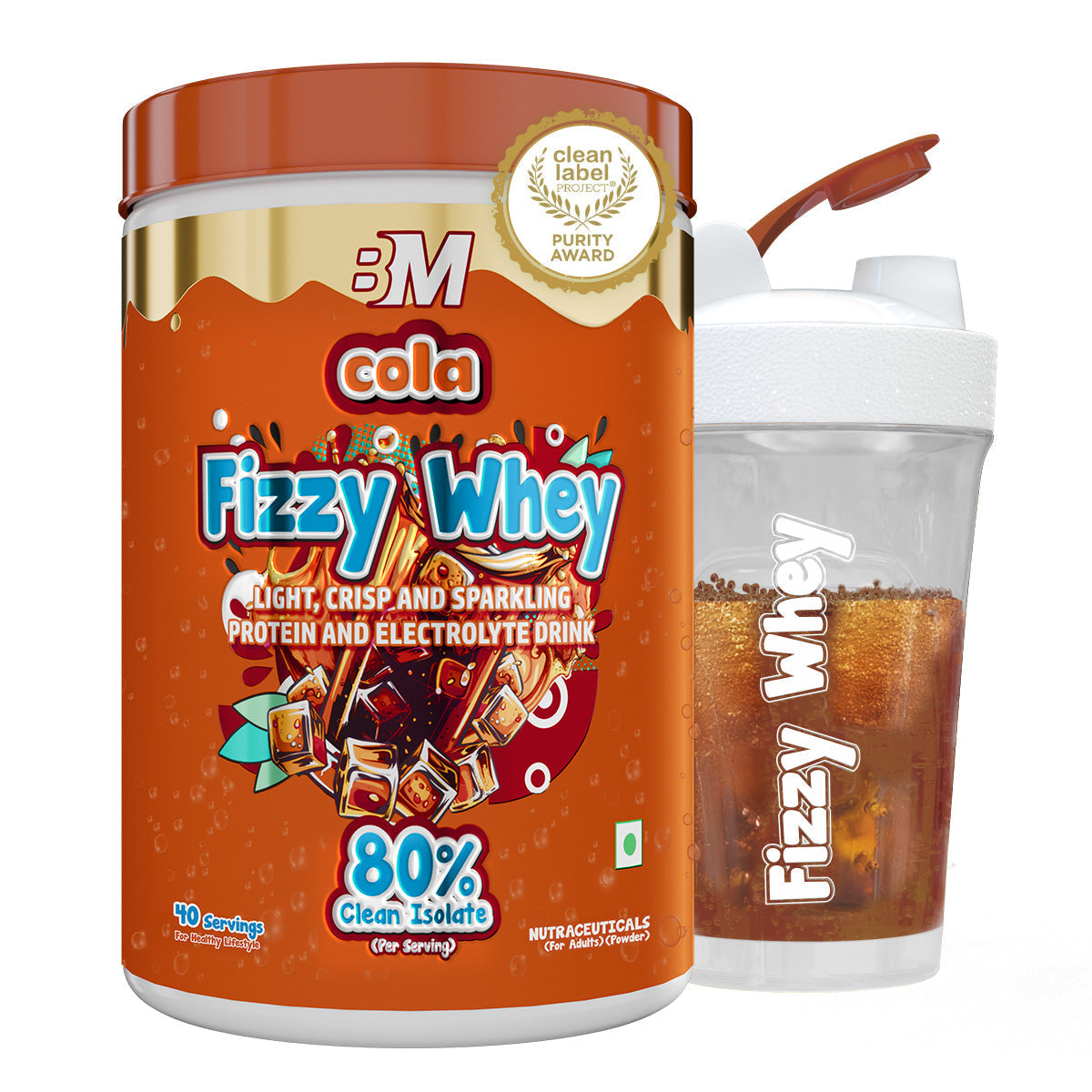 Big Muscles Nutrition Fizzy Whey & Shaker Combo - Safuron