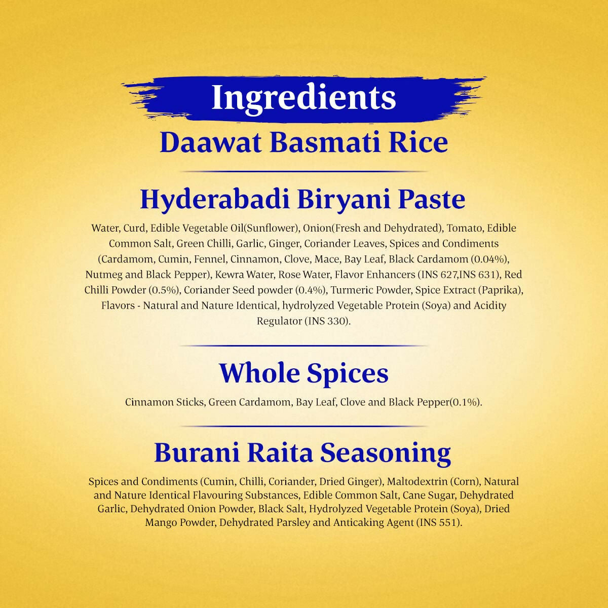 Daawat Biryani Kit Hyderabadi - Authentic Recipe Daawat