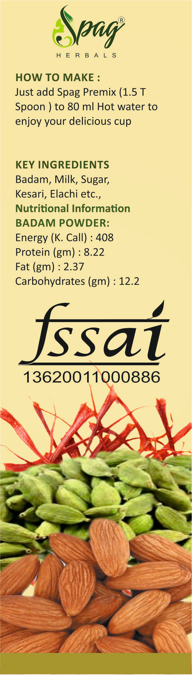 Spag Herbals Premium Instant Badam Milk Powder Spag Herbals