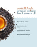 Bharat Vedica Organic Wood Pressed Black Sesame Oil - Organic Wood Pressed Kale Til ka Tel Bharat Vedica