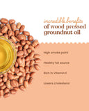 Bharat Vedica Organic Wood Pressed Groundnut Oil - Organic Wood Pressed Moongfali ka Tel Bharat Vedica