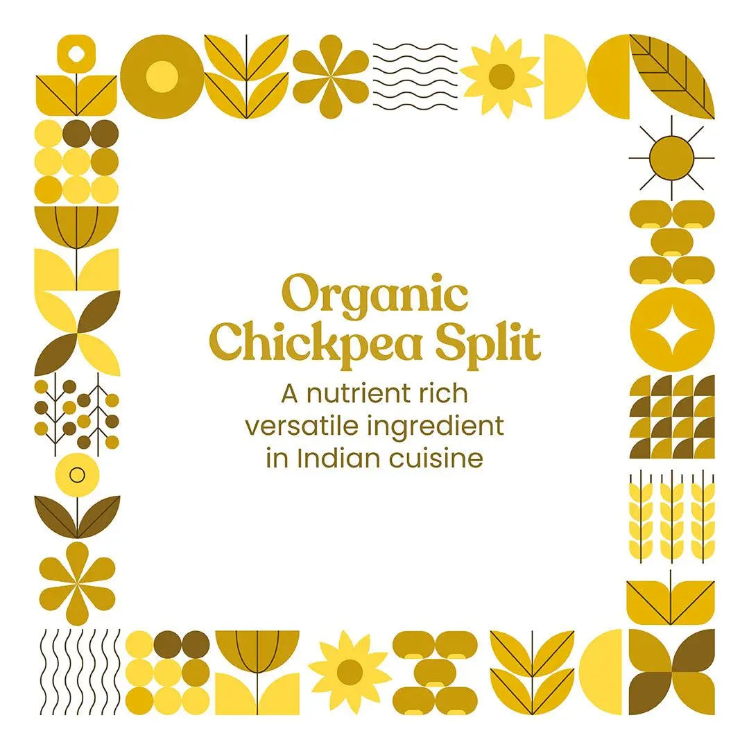 Bharat Vedica Organic Chickpea Split - Organic Chana Dal Bharat Vedica