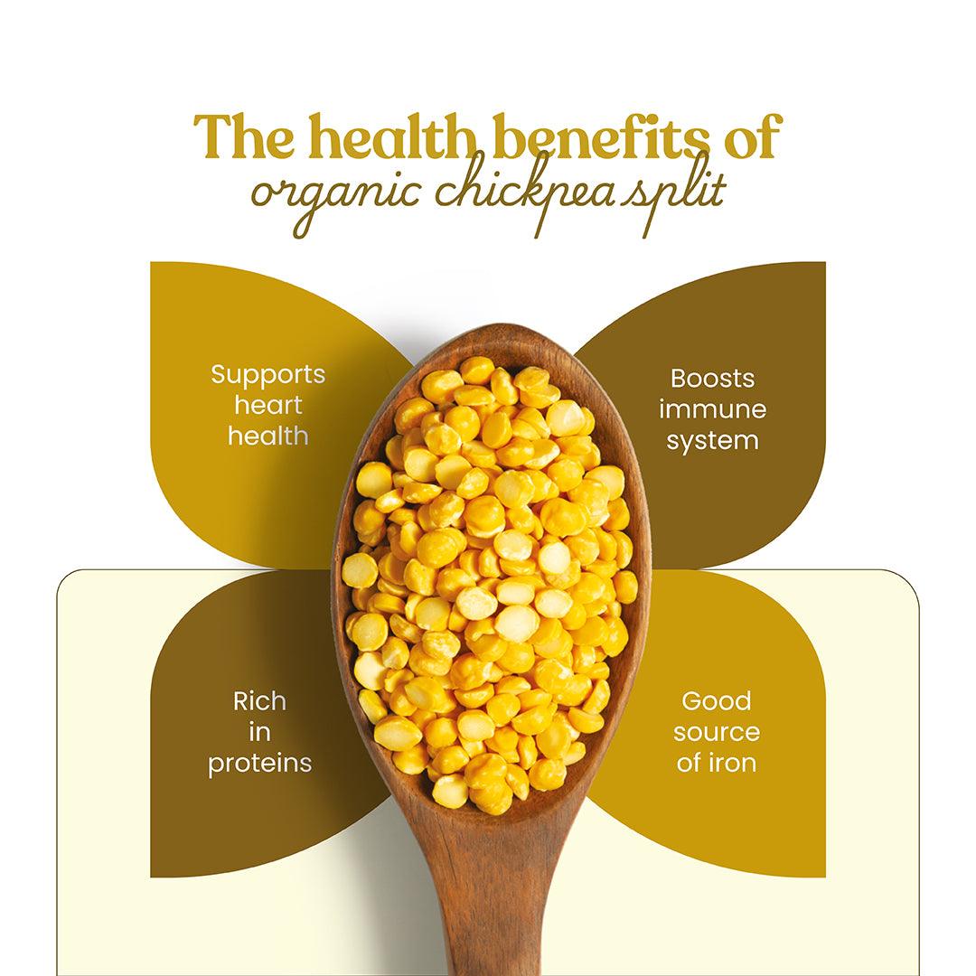 Bharat Vedica Organic Chickpea Split - Organic Chana Dal Bharat Vedica