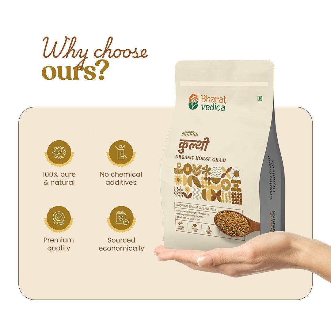 Bharat Vedica Organic Horse Gram - Organic Kulthi Bharat Vedica