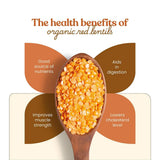 Bharat Vedica Organic Red Lentils - Organic Masoor Dal Bharat Vedica