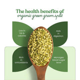 Bharat Vedica Organic Green Gram Split - Organic Moong Dal Chilka Bharat Vedica