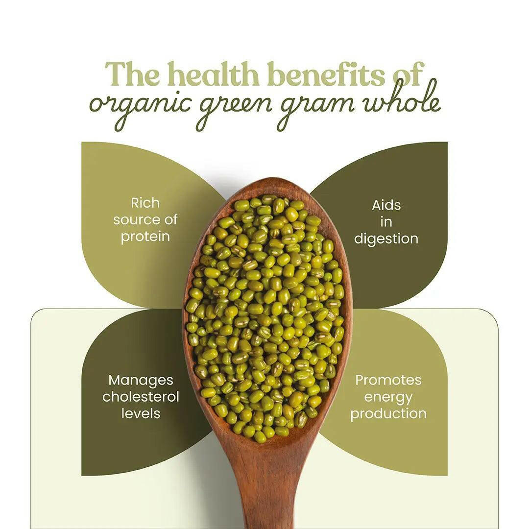 Bharat Vedica Organic Green Gram Whole - Organic Moong Dal Sabut Bharat Vedica