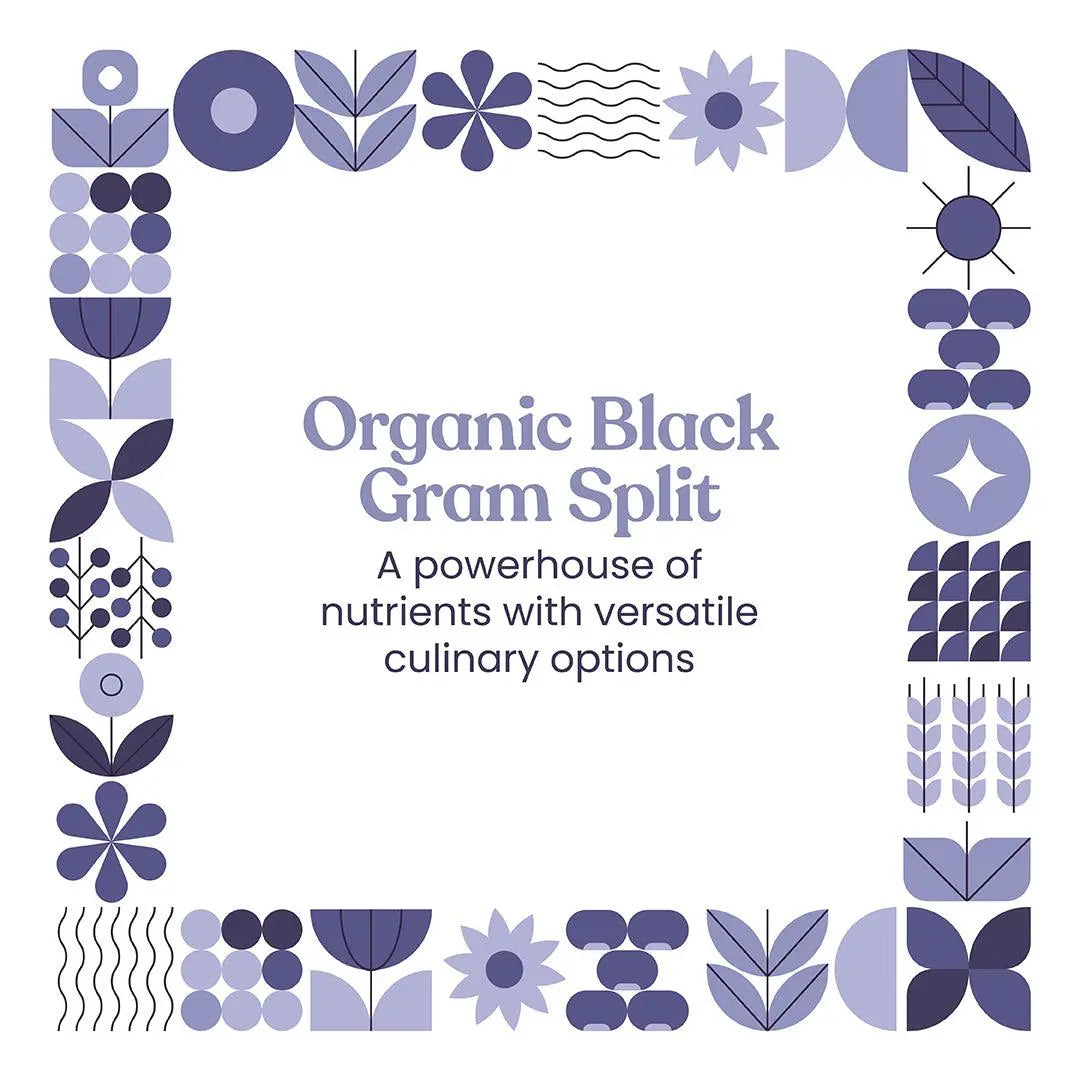 Bharat Vedica Organic Black Gram Split - Organic Urad Dal Chilka Bharat Vedica