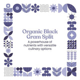 Bharat Vedica Organic Black Gram Split - Organic Urad Dal Chilka Bharat Vedica