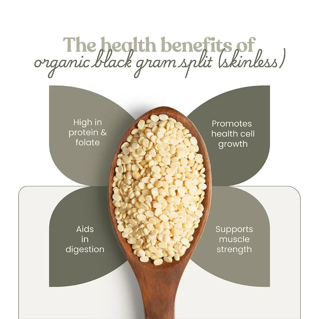 Bharat Vedica Organic Black Gram Split / Skinless - Organic Urad Dal Bharat Vedica