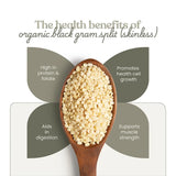 Bharat Vedica Organic Black Gram Split / Skinless - Organic Urad Dal Bharat Vedica