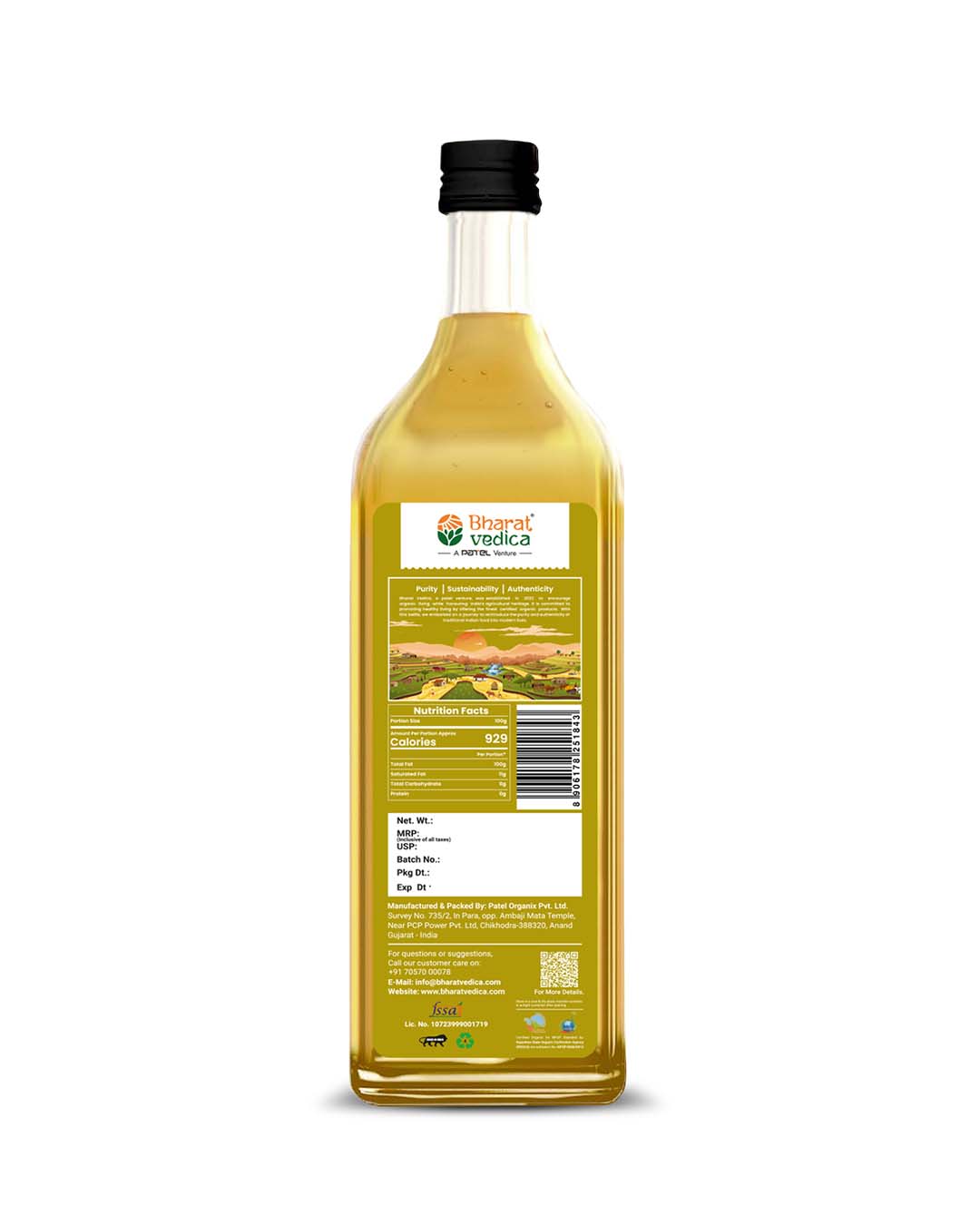 Bharat Vedica Organic Wood Pressed Sunflower Oil - Organic Wood Pressed Surajmukhi ka tel Bharat Vedica