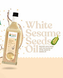 Bharat Vedica Organic Wood Pressed White Sesame Oil - Organic Wood Pressed Safed Til ka Tel Bharat Vedica