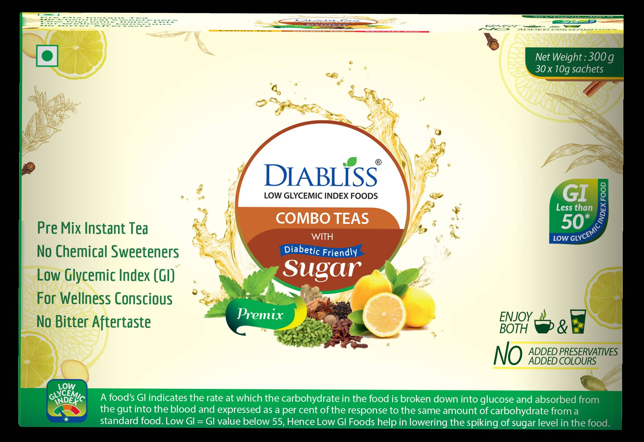 Diabliss Combo Teas with Diabetic Friendly Sugar Diabliss