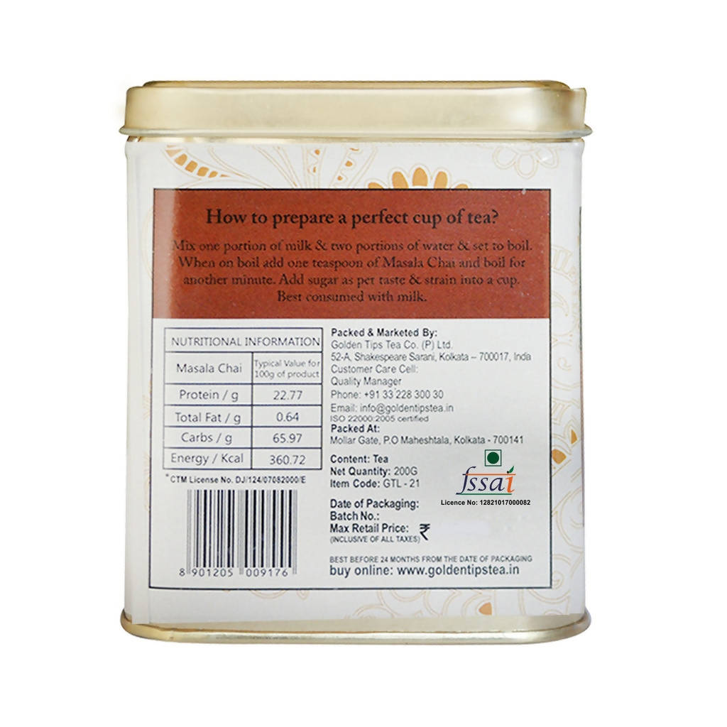 Golden Tips Masala Chai - Tin Can Golden Tips