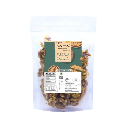 Tassyam Organics Premium Imported Walnuts Akhrot - Pouch - Safuron