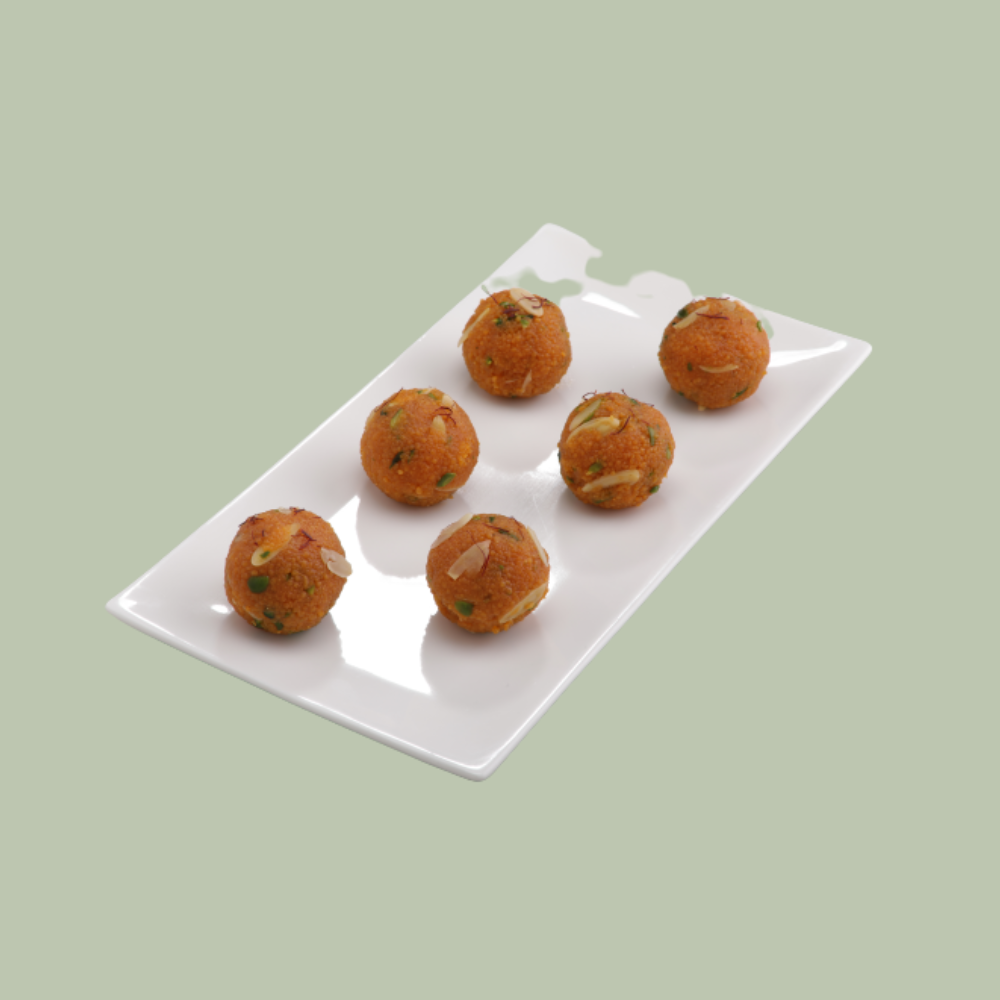 Agra Sweets Banjara Badam Pista Motichoor Laddu - Dista