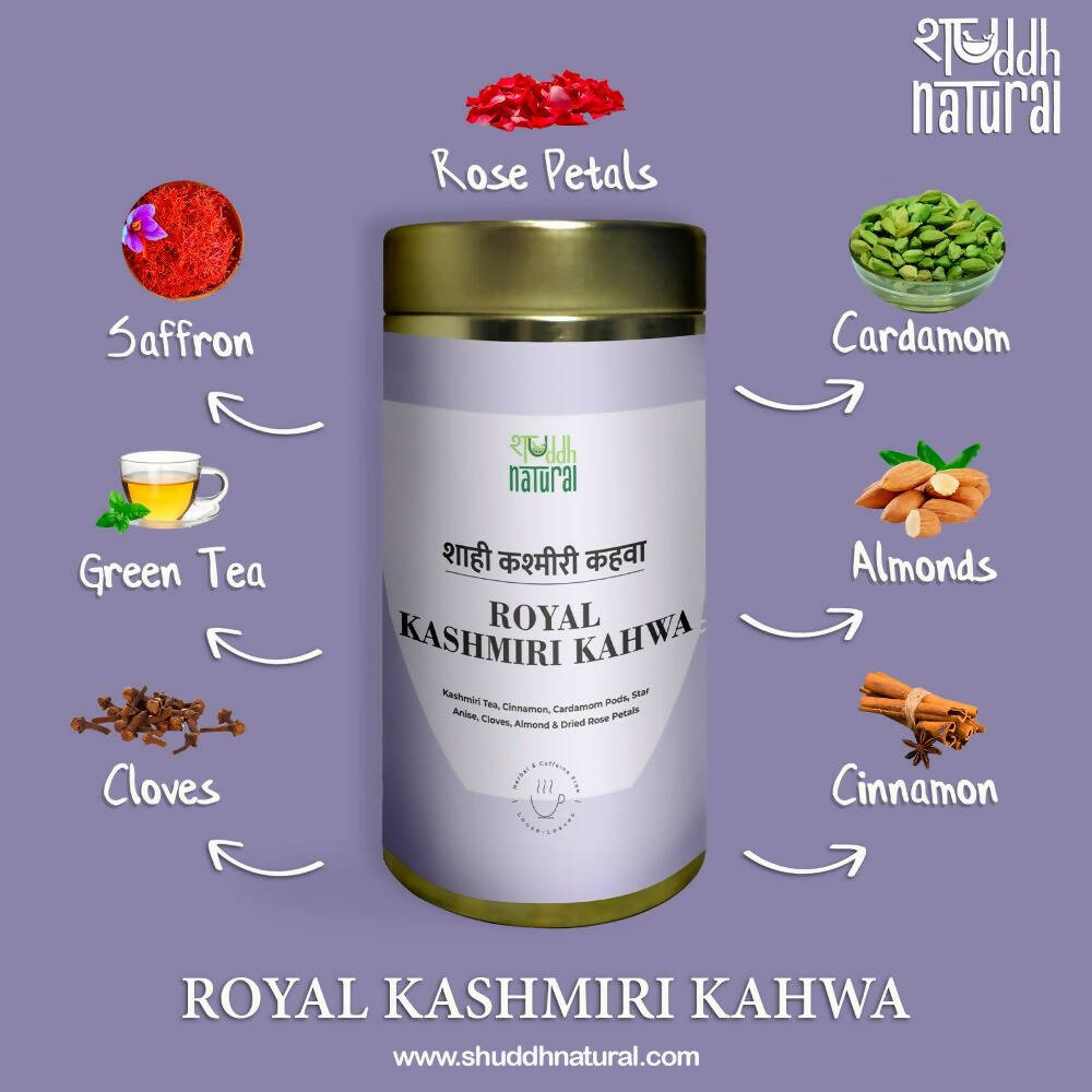 Shuddh Natural Ubtan Based Herbal Gulal | Ayurvedic Thandai Powder |Kashmiri Kahwa |Natural Honey | Holi Gift Hamper Shuddh Natural