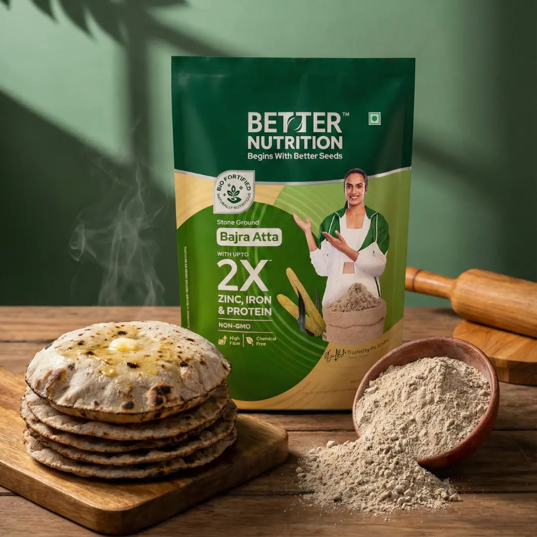 Better Nutrition Biofortified Bajra Atta / Pearl Millet Flour - Safuron
