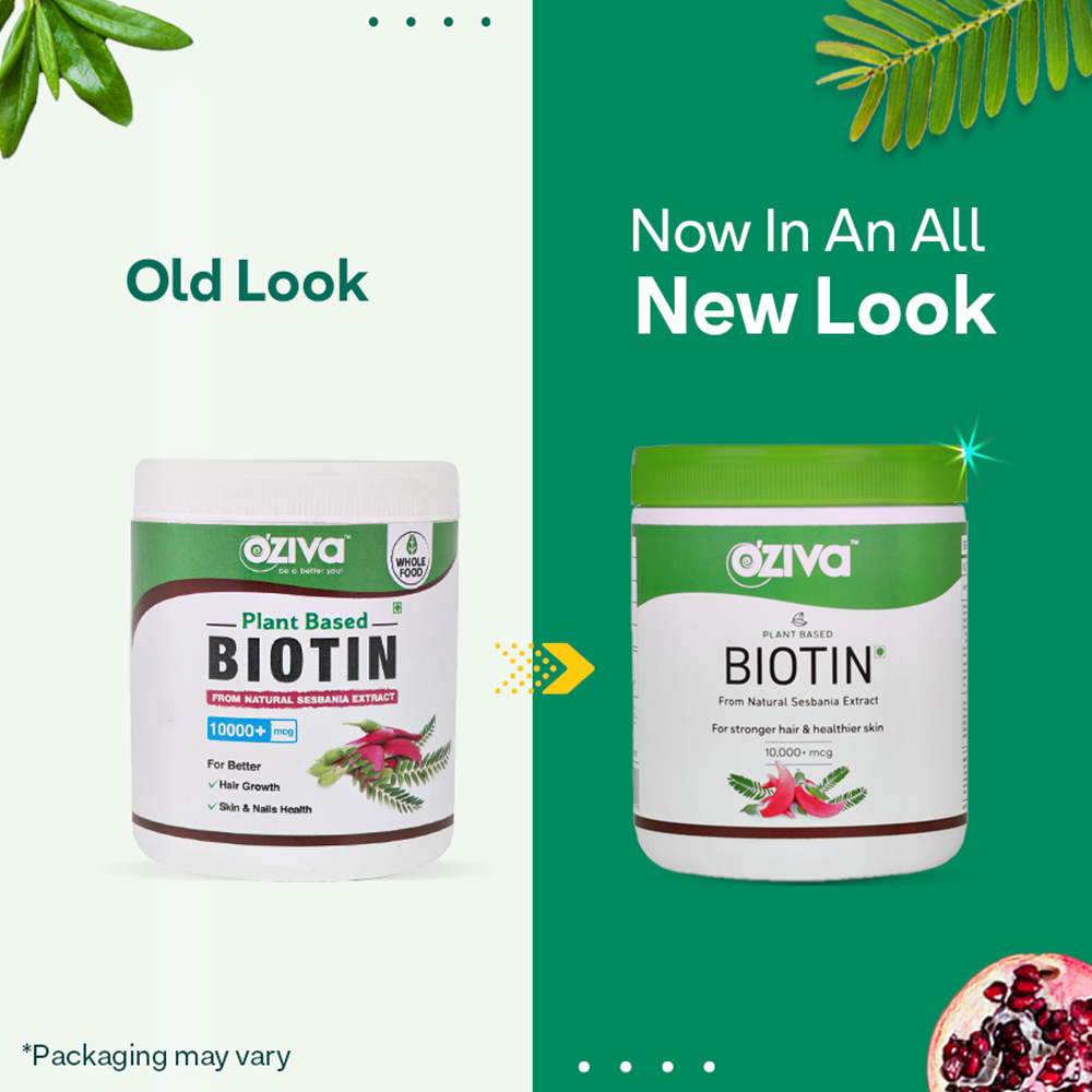 OZiva Plant Based Biotin (10,000+ mcg) OZiva