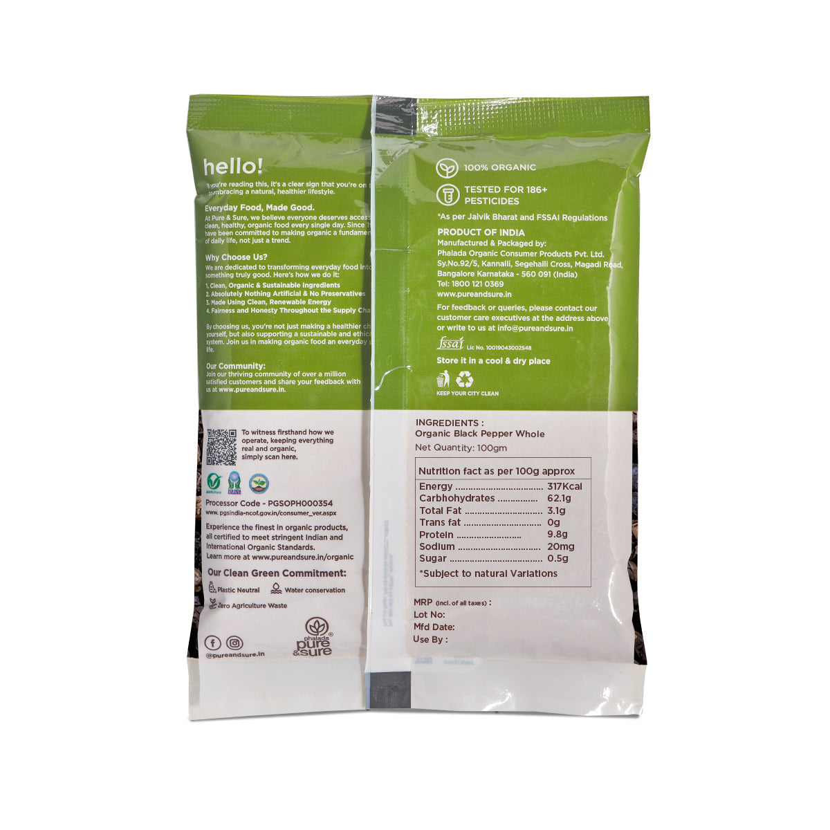 Pure & Sure Organic Black Pepper Powder Pure & Sure