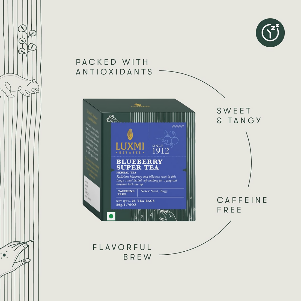 Luxmi Estates Blueberry Super Herbal Infusion Luxmi Estates