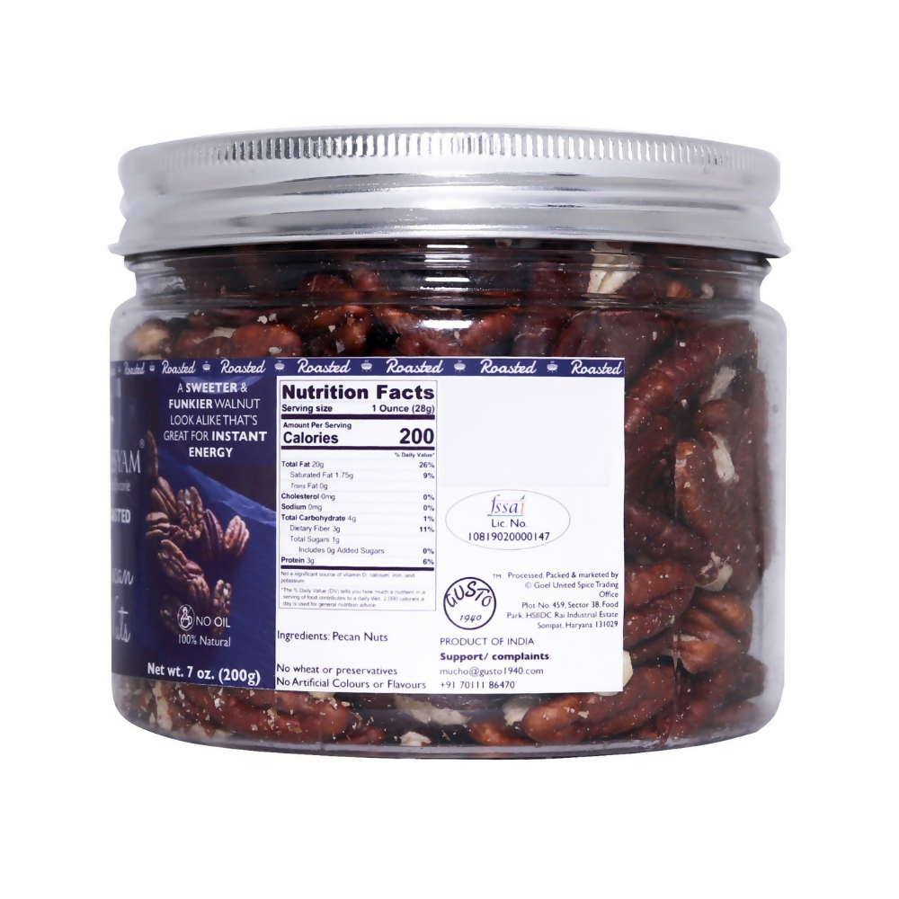 Tassyam Organics Roasted Pecan Nuts Tassyam Organics