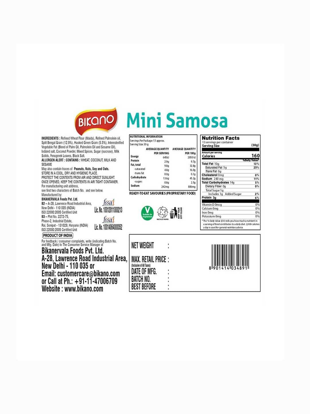 Bikano Mini Samosa Bikanervala