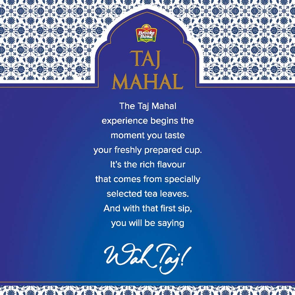 Brooke Bond Taj Mahal Tea - India's Premium Chai, Rich & Flavourful Tea Brooke Bond