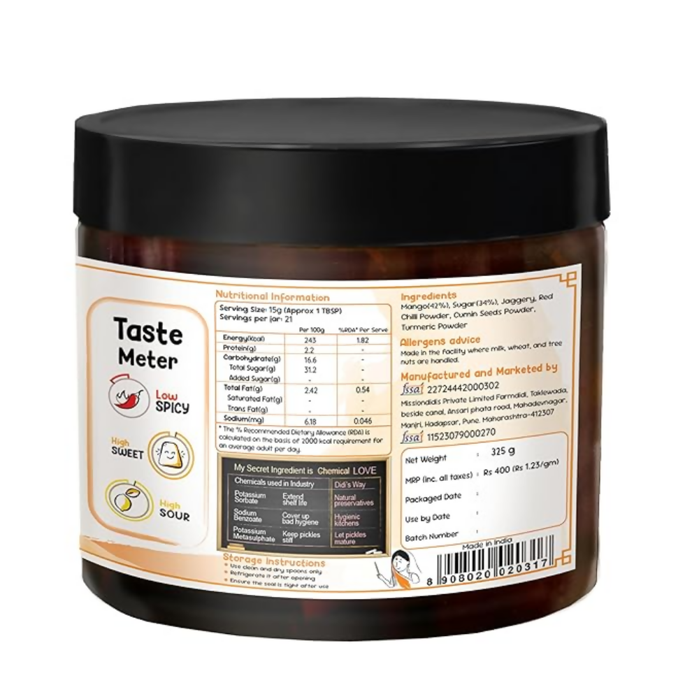 FarmDidi Sweet Mango Pickle with Jaggery - Sweet Mango FarmDidi