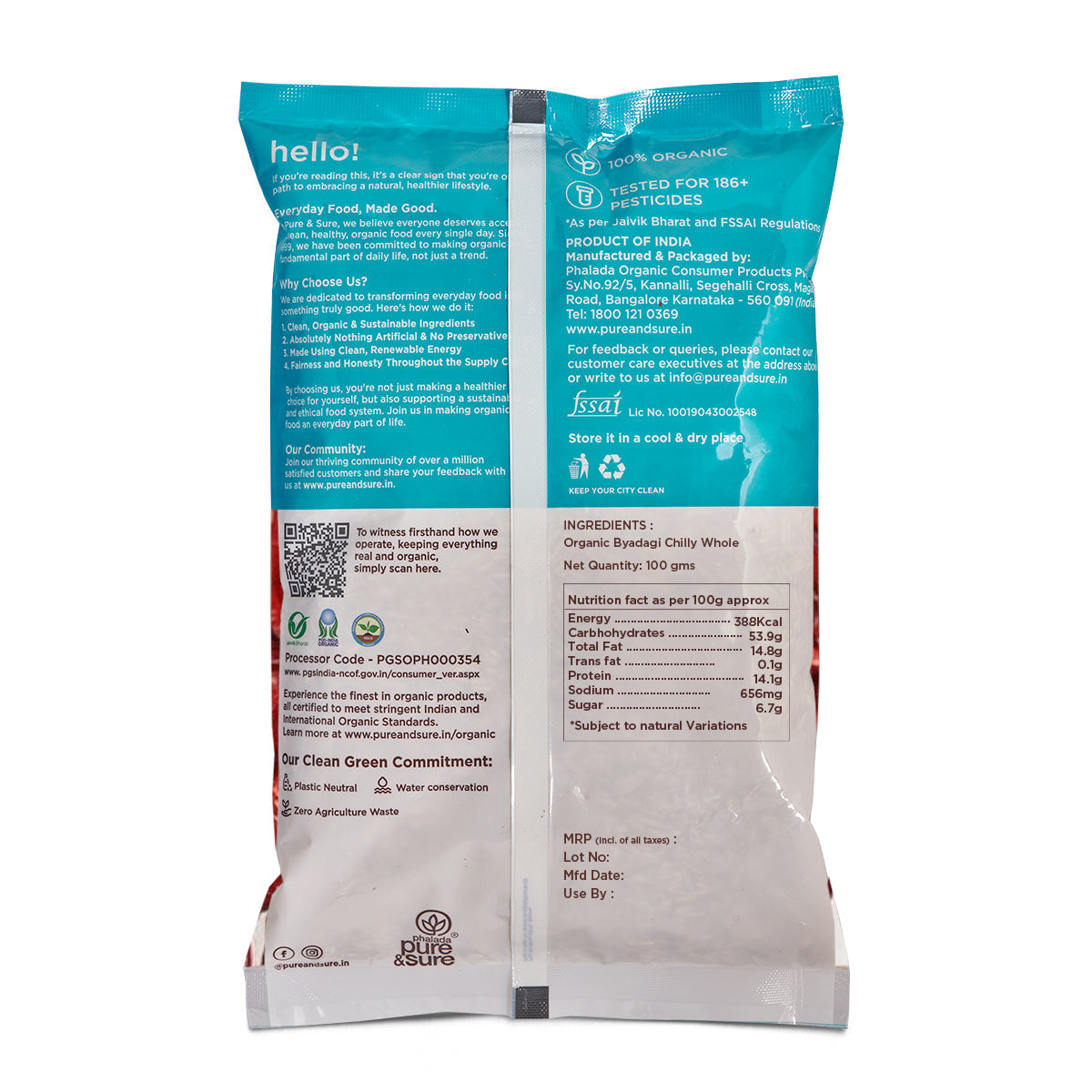 Pure & Sure Organic Byadagi Chilli Whole Pure & Sure