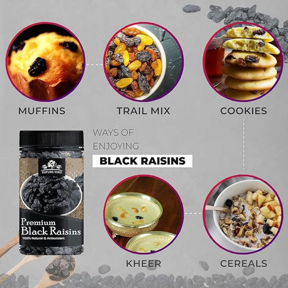 Nature Yard Black Raisins Seedless/kali kismis/kishmish dry fruit Nature Yard