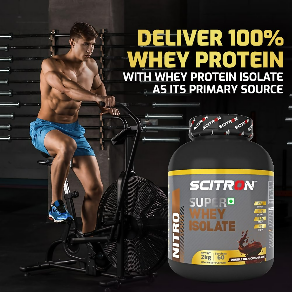 Scitron Super Whey Isolate Protein Powder - Double Rich Chocolate Scitron