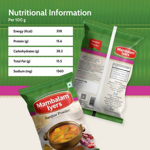Mambalam Iyers Sambar Powder Mambalam Iyers