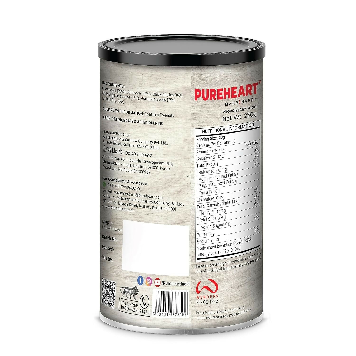 Pureheart Nutmix Fruit & Nuts Dry Fruits Pureheart