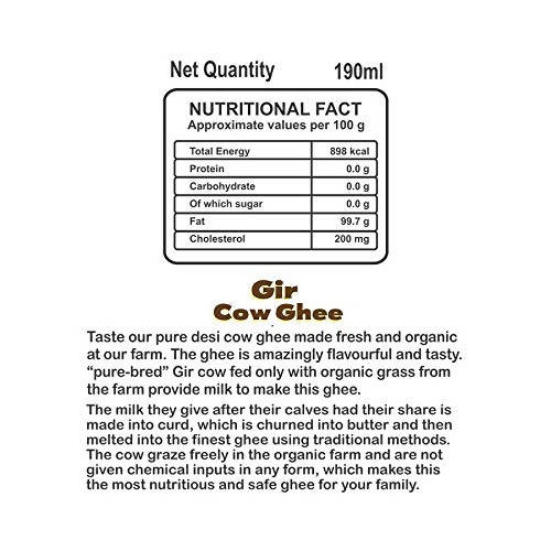 Absolute Milk Farm Fresh Pure Desi Cow Ghee (Indigeneous Bred) | Desi Gir Cow Ghee | 100% Pure & Natural Ghee Absolute Milk