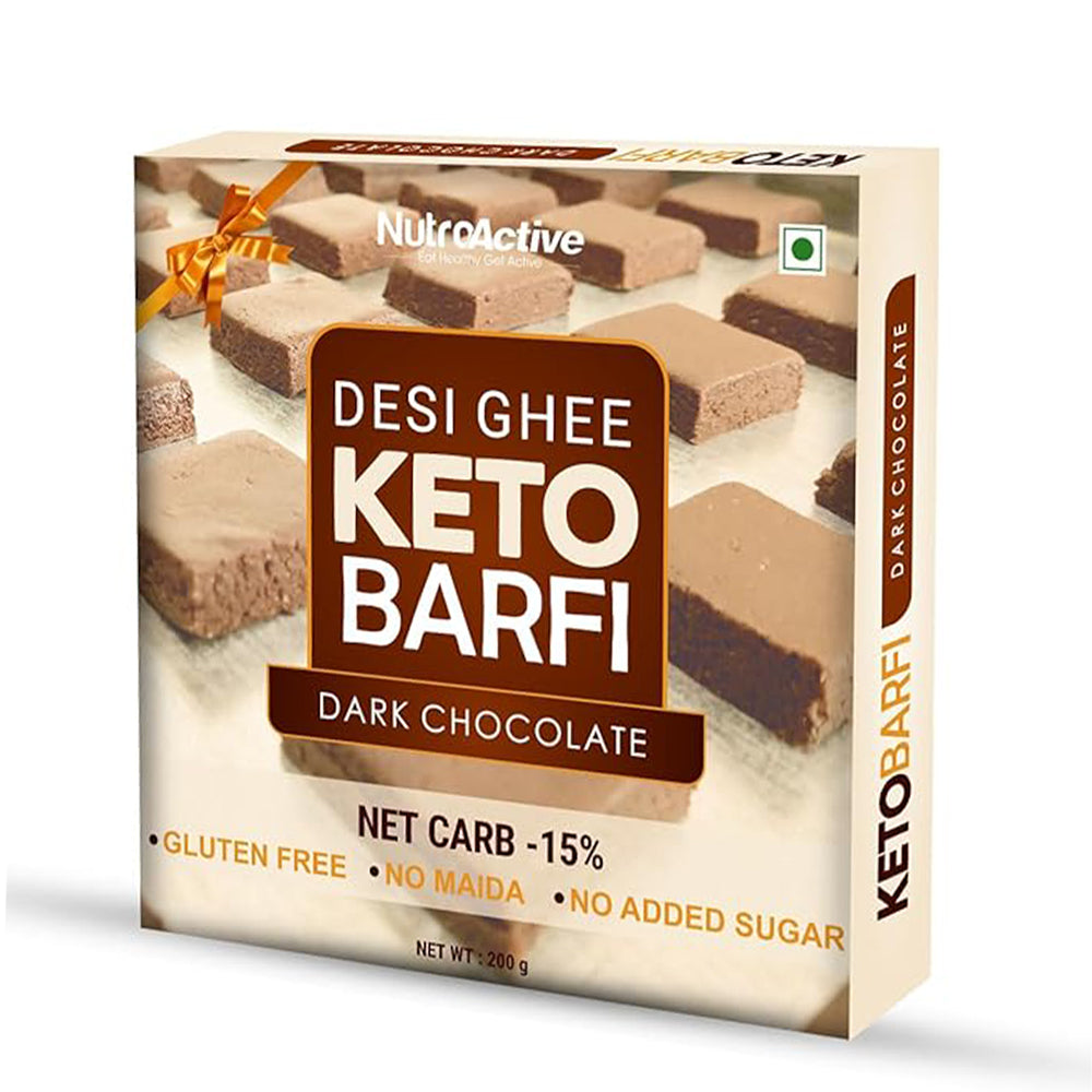 NutroActive Desi Ghee Barfi Hazelnut Chocolate NutroActive